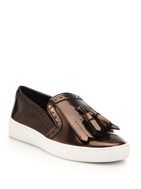 zapatillas michael kors marrones|michael kors slip on sneaker.